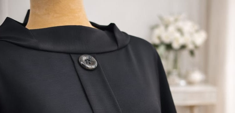 Noir Button Abaya
